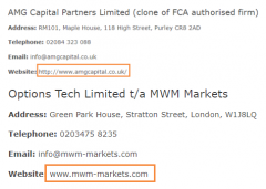 克隆外汇经纪商AMG Capital被英国FCA警告