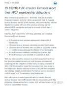 ASIC报告275家持牌公司的AFCA会员资格情况